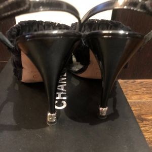 CHANEL Shoes - Chanel Black Ruffle Bow Patent Leather CC CHANEL Shoes - Chanel Black Ruffle Bow Patent Leather CC